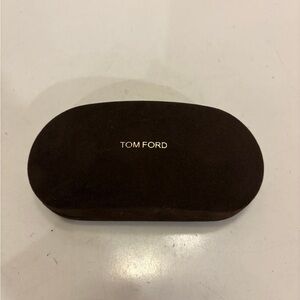 TOM FORD BROWN SUEDE  EYEGLASSES/SUNGLASSES CASE